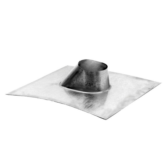 DuraVent 4" Type B Gas Vent Flashing, Adjustable 0/12 - 6/12 Pitch 4GVF