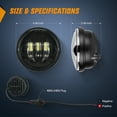 thumbnail image 3 of Nilight Motorcycle 2PCS 4.5 Inch LED Fog Lights Passing Auxiliary Light DOT Compatible with Harley Davidson Electra Street Glide Heritage Softail Classic Road King, 3 of 10
