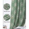 thumbnail image 3 of Green Beige Dandelion Blackout Curtains for Bedroom Living Room Darkening Curtains 54 Inch Long Farmhouse Botanical Blossom Short Curtain for Small Window Treatment Insulated Grommet Drapes 52"x54"x2, 3 of 9