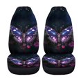thumbnail image 3 of Xoenoiee Elegant Butterflies Flowers Print Car Seat Covers High Back Design for Front Seats, Universal Fit Vehicle Seat Cushion Protectors, Pack of 2, 3 of 6