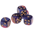 thumbnail image 1 of Esquina redonda de dados punteados 5Pcs D6 para niños Bloques de construcción Azul morado Zulema Dados de seis caras de 16 mm, 1 of 8