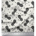 thumbnail image 1 of Soimoi Black Moss Georgette Fabric Floral & Paisley Printed Fabric 1 Yard 42 Inch Wide, 1 of 1