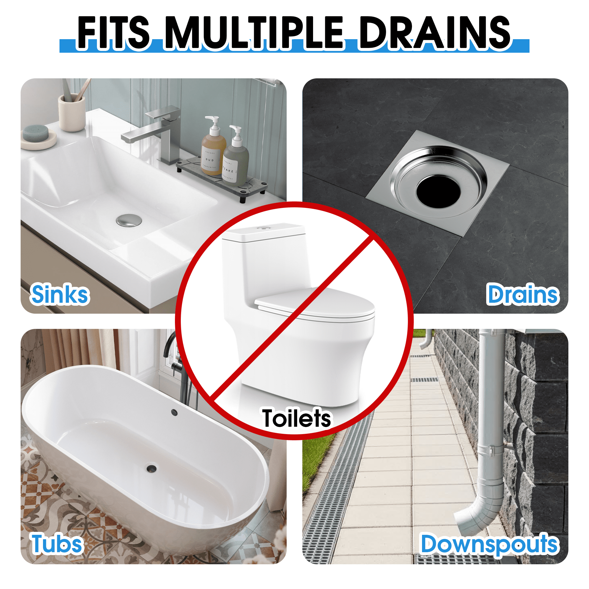 GARITIN 16 Ft Plumbing Snake Drain Auger for unclogging drains, Flexible Steel Drain Clog Remover, Reusable Sink Snake for Kitchen Sink, Bathtub, Bathroom & Floor Drains