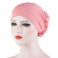 thumbnail image 1 of Women Small Solid Color Soft Knotted Night Sleep Beanie Bonnet Chemo Hat Cover, 1 of 10