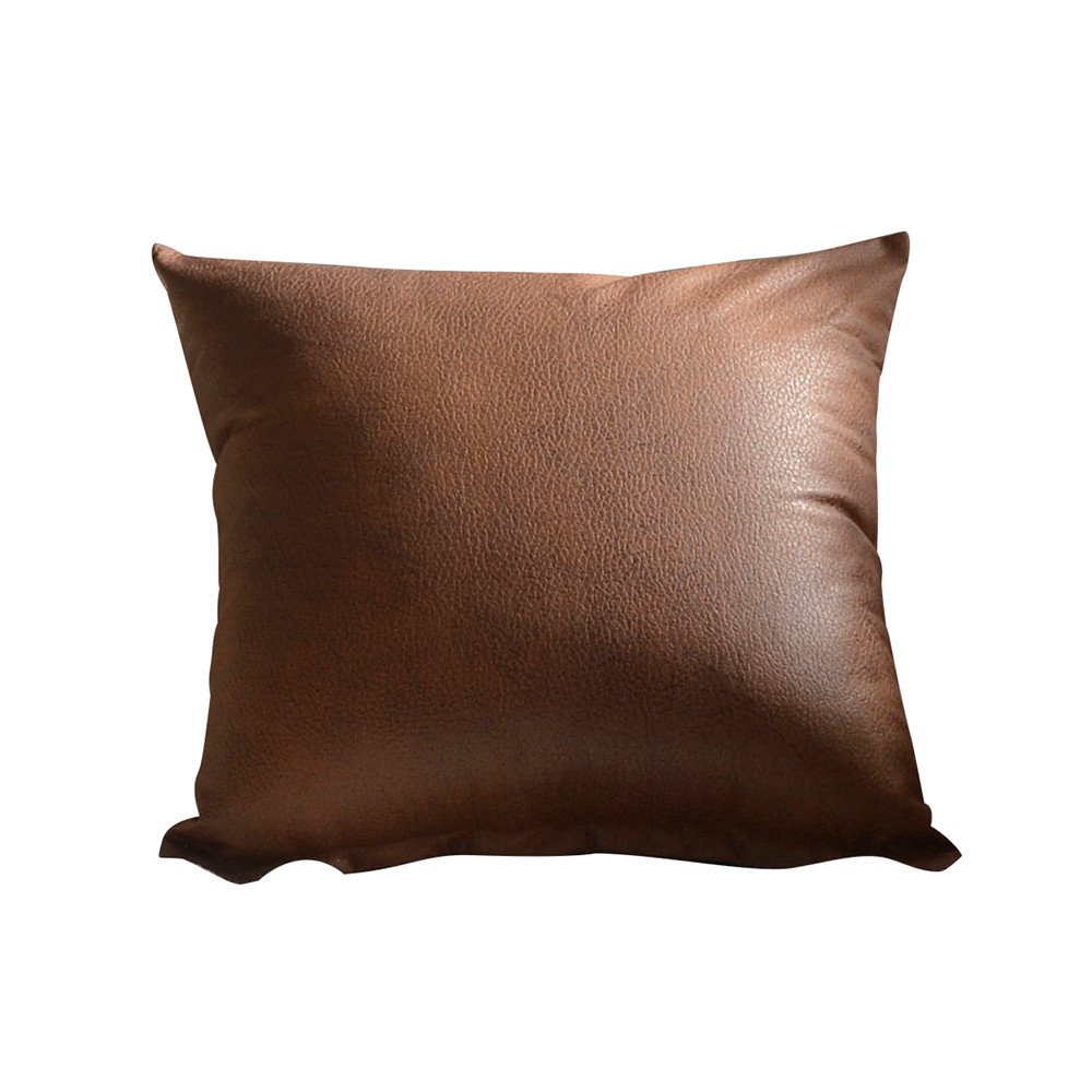 DZT1968 Imitation Leather Sofa Waist Throw Cushion Cover Home Decor