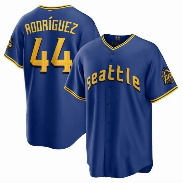 MLB Baseball Jersey Mariners No. 44 Rodriguez Embroidered Jersey Baseball Jersey