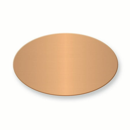- 1 1/8 X 7/8 Oval Copper Alum Plates Sets Of 6 Inspirational Trophy Award Engraving Plate Aluminum
