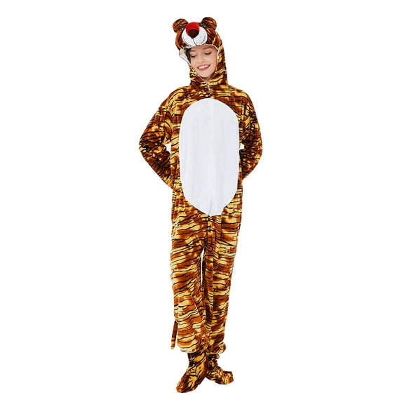hirigin Women Halloween Jumpsuit Set, Long Sleeve Animal Bodysuit + Headwear + Shoe Cover for Cosplay