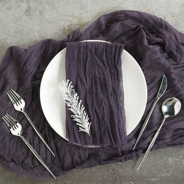 Efavormart 10FT Dusty Blue Cheesecloth Table Runner, Gauze Fabric Boho ...