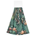thumbnail image 7 of Yayeee Kitchen Hanging Hand Towels Set of 2 with Loop Bathroom Absorbent Tie Towel, Green Vibrant Forest Pattern, 7 of 7