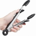 thumbnail image 2 of Stainless Steel Kitchen Tongs with Heat-Resistant Silicone Ends for Cooking and Grilling, 2 of 5