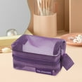 thumbnail image 6 of Unique Bargains 1 Pc Lightweight Square Mesh Makeup Bag for Business Travel Nylon Purple, 6 of 6