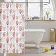 thumbnail image 3 of Manfei Grid Seashell Bow Shower Curtain 72Wx84L,Starfish Summer Bathroom Shower Curtain, 3 of 5