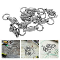 SASABAXI Fishing Swivels 10Pcs Dark Grey Double Welded Rings Smooth Rotation Saltwater Fishing 0.59X0.12X0.12in