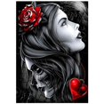 thumbnail image 1 of Kit de pintura de diamantes Antor DIY 5D Skull and Beau, 1 of 3