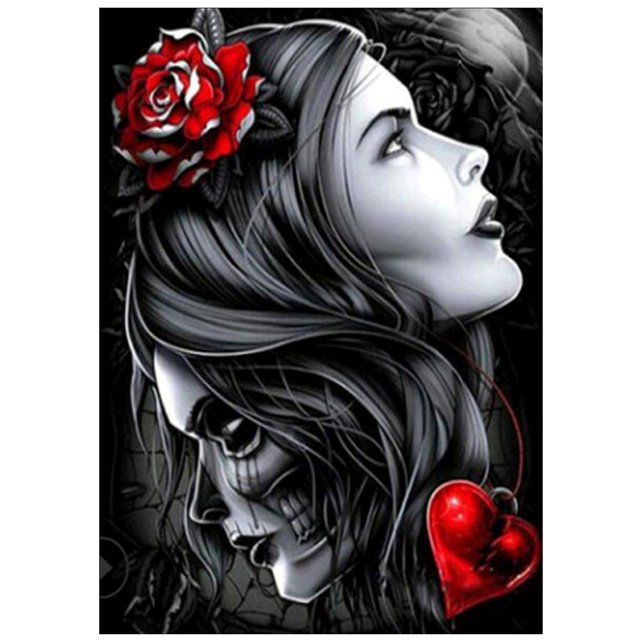 Kit de pintura de diamantes Antor DIY 5D Skull and Beau