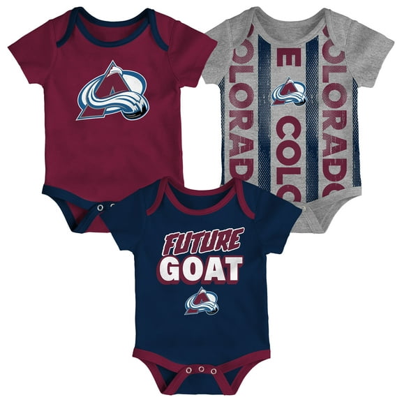 Infant Colorado Avalanche Loyal Buddies Three-Pack Bodysuit Set