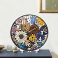 thumbnail image 4 of Yayeee Wall Clock Battery Operated 11.9" Silent Non-Ticking for Living Room, Beige Flowers, 4 of 8