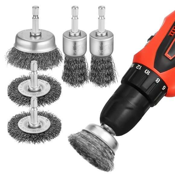 6 Pcs Drill Wire Brushes Wire Wheel For Drill Wire Brushes Wire Brush Drill Bit Drill Attachments For Stripping Cleaning