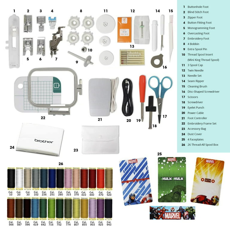 Sewing Starter Kit - Brother LB5000M Computerized Sewing & Embroidery  Machine + 26 Gutermann Sewing Thread 100m Spools 