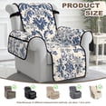 thumbnail image 4 of Yuyamidu Tie Dye Stretch Recliner Chair Cover with Pockers Blue Recliner Slipcover for Living Room Waterproof Reclining Chair Cover for Bedroom Soft Furniture Protector Gift for Holiday, 4 of 7
