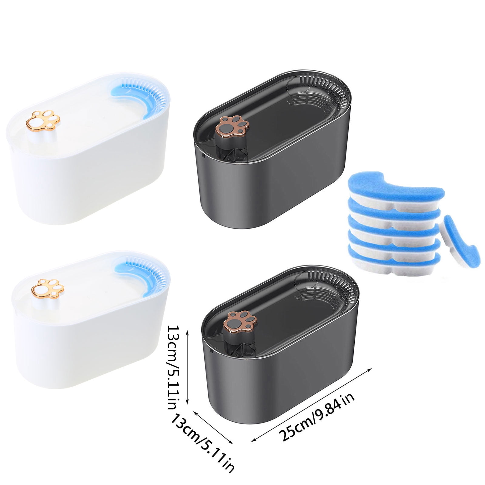 Cat Fountains Dog Water Dispenser 101oz Water Capacity Super Quiet Automatic Drinking Water Bowl Multiple Layer Filtered