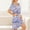Purple, variant on Summer Dresses for Women Flowers Under $10 Spring And Summer Casual Short Sleeved Dress Loose Fitting Home Wear Printed Button Up Nightgown