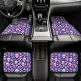 thumbnail image 7 of Honeii mushroom rainbow color Skull Print Car Foot Mat Four-Piece Set - Front & Rear Universal Car Floor Mats for SUVs, Trucks, Sedans, 7 of 7