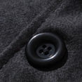 thumbnail image 6 of CHEEREAM Mens Long Trench Coat Single Breasted Wool Blend Pea Coat Warm Winter Overcoat with Pockets Dark Gray 4XL, 6 of 9