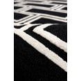 thumbnail image 3 of Pasargad Home Edgy 5' x 8' Hand-Tufted Silk and Wool Black/Ivory Rug, For Indoor Space and all Age of Group, 3 of 5