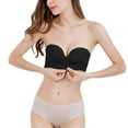 thumbnail image 6 of Women's Underwire Push Up Bra Solid Strapless Non Slip Adjustment Rimless Dress C Cup Full-Coverage T-Shirt Bra, 6 of 8