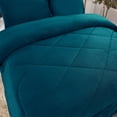JML Sherpa Fleece Bed Blanket Queen 3 Pieces,Thick Warm Blanket,Teal,75