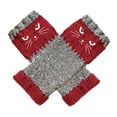 thumbnail image 2 of Guantes sin dedos con mangas para muñeca y orificio para el pulgar, ideales para clima frío para mujeres y niñas. rojo, 2 of 9