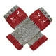 thumbnail image 2 of Guantes sin dedos de manga larga para muñecas, mitones de punto para invierno, calentadores de muñecas de punto rojo, 2 of 9