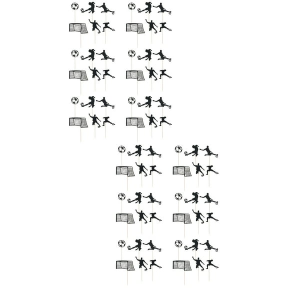 unbranded 2 Sets of 36pcs Cake Insert Football Theme Cake Toppers Party Decorations
