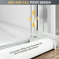 thumbnail image 5 of Sunny Shower 28 in. W x 72 in. H Frameless Pivot Shower Door 1/4 inch Glass in Chrome Finish, 5 of 12