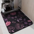 thumbnail image 3 of Wildflower Peony Dish Drying Mat, Artistic Floral Botanical Coffee Mat, Absorbent Kitchen Mat with Hummingbird and Bloom, 18x24in, 3 of 4