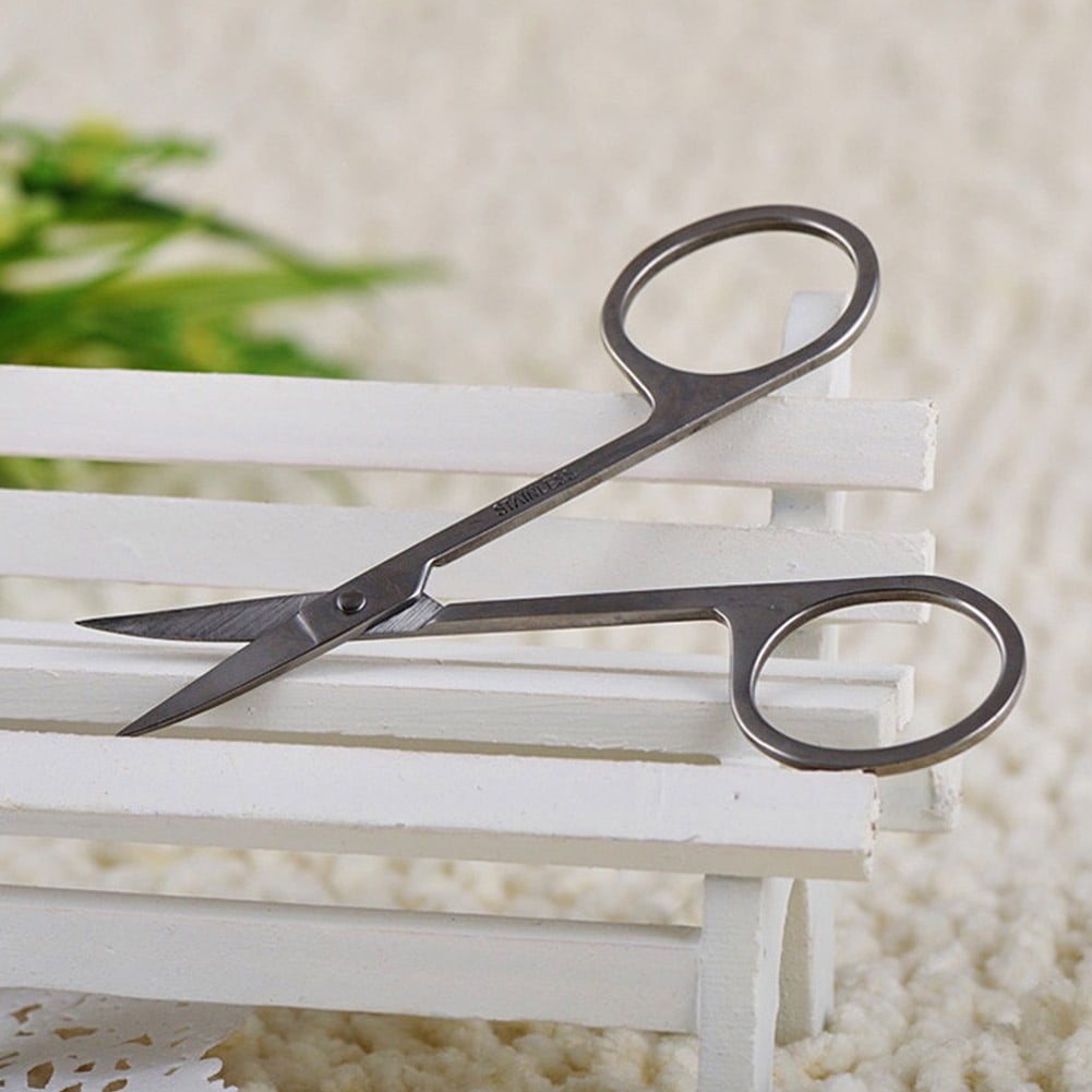 Tebru Eyebrow Scissors Comb Eyelash Hair Trimming Grooming Scissors