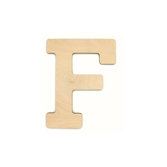 Essentials By Leisure Arts Arts Wood Letter 9.5" Birch F