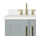 thumbnail image 6 of Ariel Taylor 37 In. Left Offset Rectangle Sink Vanity With White Quartz Countertop In Grey, 6 of 11