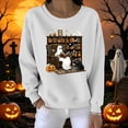 thumbnail image 4 of Trikvn Women's Cute Ghost Reading Book Graphic Sweatshirts Long Sleeve Crewneck Pullover Tops Casual Retro Halloween Season Shirts Cozy Book Lover Apparel, 4 of 5