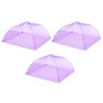thumbnail image 1 of 3 Piezas Grandes y Altas Cubiertas para Alimentos de Malla de 17" para Exteriores, Cubiertas Protectoras Colapsables para Alimentos, Púrpura, 1 of 6