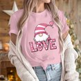 thumbnail image 5 of mihongmao Womens Plus Valentine Tops Women Casual Round Neck Short-sleeved Christmas Tree Printed T-shirt Multicolor L, 5 of 6