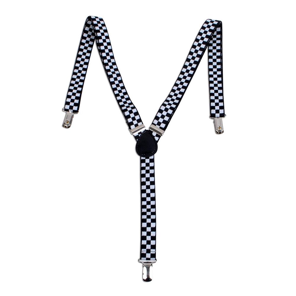 BG Unisex Adjustable Elastic Y Back Pattern Suspenders