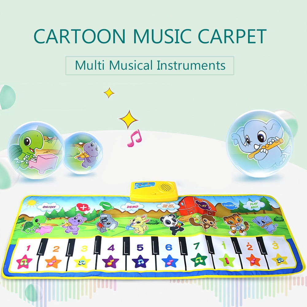 Baby Piano Mat Musical Touch Carpet 100x36CM Music Piano Keyboard Mat Infant Baby Educational Toy