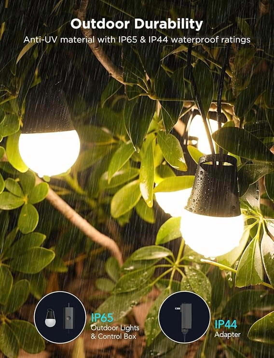Govee Smart Outdoor String Lights 2, 96ft,RGBIC, Dimmable Warm White, 47 Scenes, IP65, Alexa,App Control
