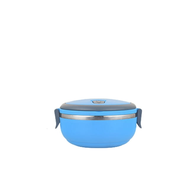 Inteprter Fiambrera de acero inoxidable para el hogar, escuela, senderismo, Picnic, comida, sopa, desayuno, almacenamiento, contenedor con aislamiento Cocina y Comedor Azul Inteprter HA067345-01