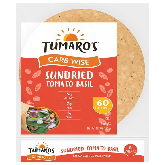 Tumaro's Carb Wise Sundried Tomato Basil 8 Count