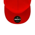 thumbnail image 6 of Decky 1064 5 Panel High Profile Structured Cotton Blend Snapback-Red, 6 of 6