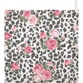 thumbnail image 2 of GZHJMY Washcloths Set Bathroom Kitchen Wash Cloths Face Towels Wipes Leopard Rose Valentine's Day Decorative 12x12 Inch 5 Pack, 2 of 7